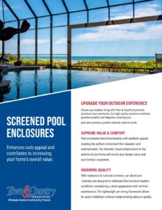 Screened Pool Enclosures Flyer